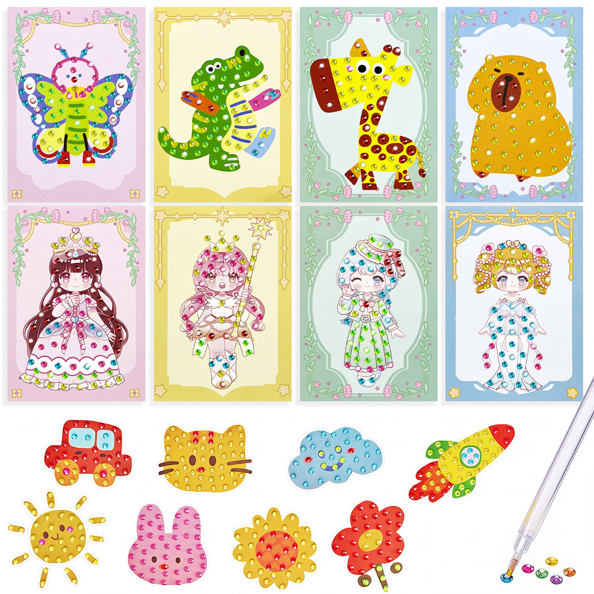 Art Craft Animals - مجموعة من 16 قطعة من أدوات