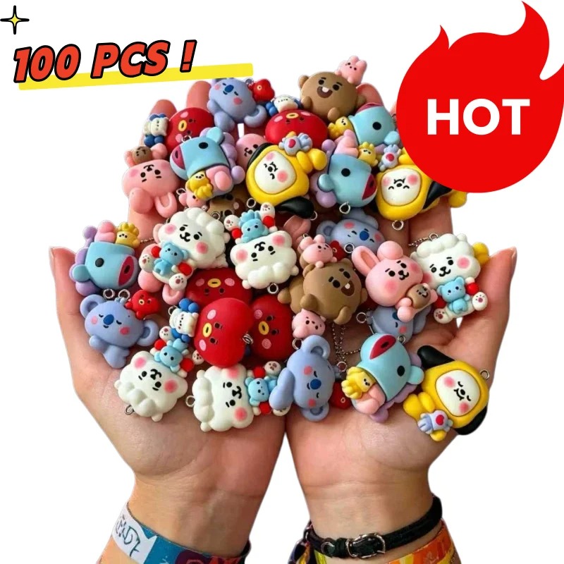 Art Craft Materials - 7 قطع من إكسسوارات BT21 الكرتونية