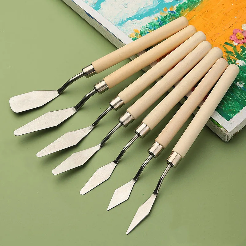 Painting Knife Palette - مجموعة أدوات فنية للرسم: مكشطة زيتية،