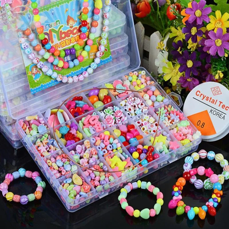 Art Craft Rainbow - مجموعة صنع المجوهرات سهلة الاستخدام للفتيات