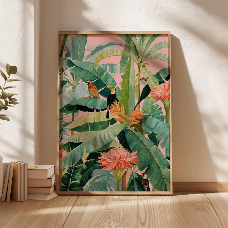 لوحة قماشية استوائية عتيقة الط - مراجعة Art Craft House وسعره
