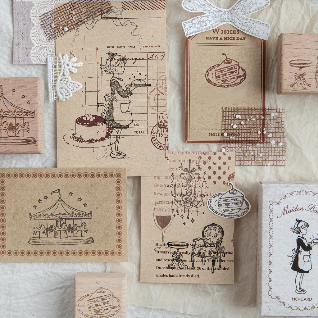 ختم مطاطي بنمط كرتوني خشبي عتي - مراجعة Art Craft Notebook وسعره