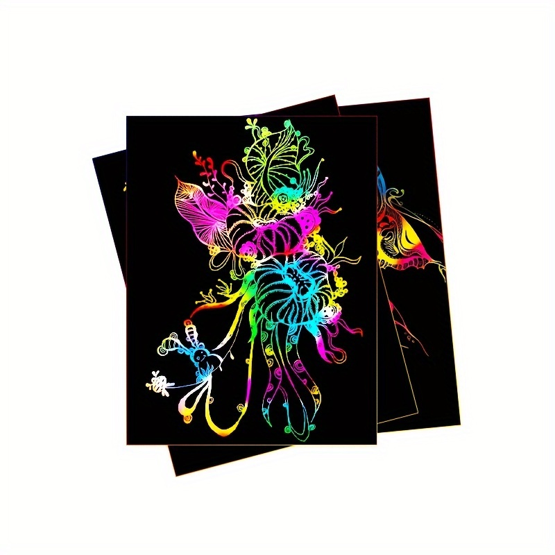 50 قطعة من أوراق الخدش السحرية - مراجعة Art Craft Rainbow وسعره