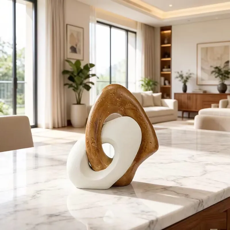 منحوتة راتنجية جديدة بلون بيج، - مراجعة Art Craft Hotel وسعره