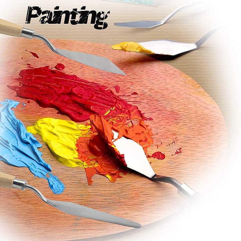 1-5 قطعة سكاكين لوحة كبيرة للز - مراجعة Painting Knife Palette وسعره
