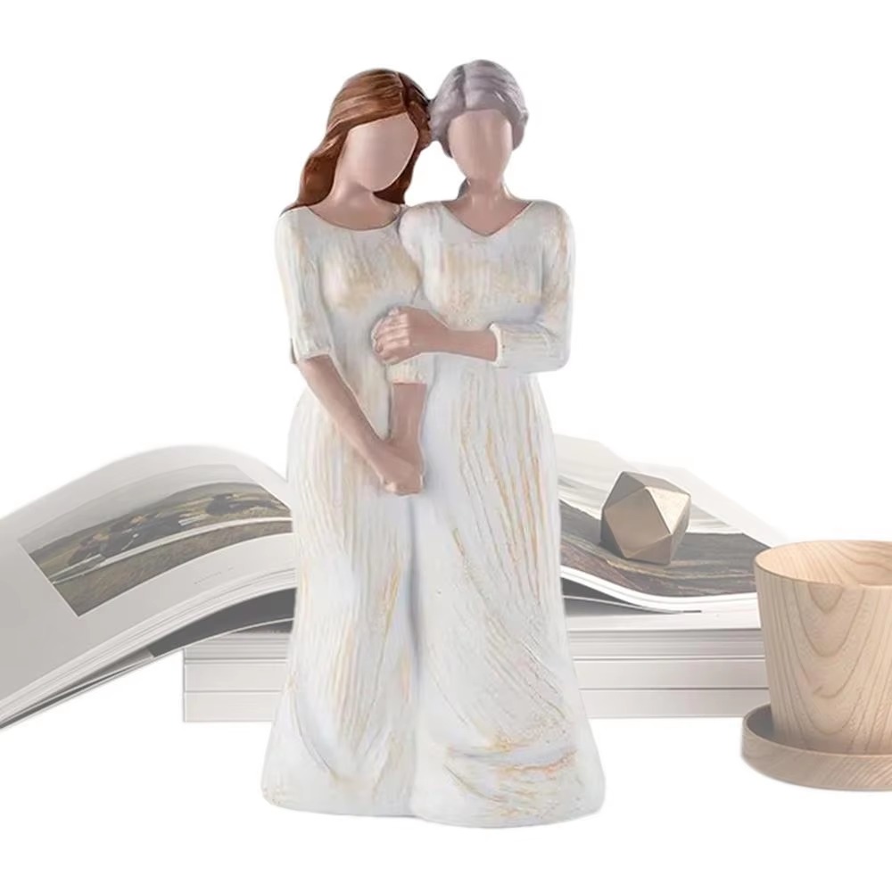 تمثال أم وابنتها مرسوم يدويًا  - مراجعة Art Craft Mother'S Day وسعره