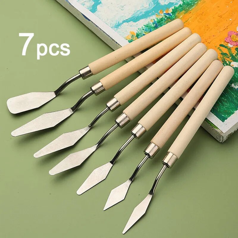 7 قطعة لوحة من الفولاذ المقاوم - مراجعة Painting Knife Palette وسعره